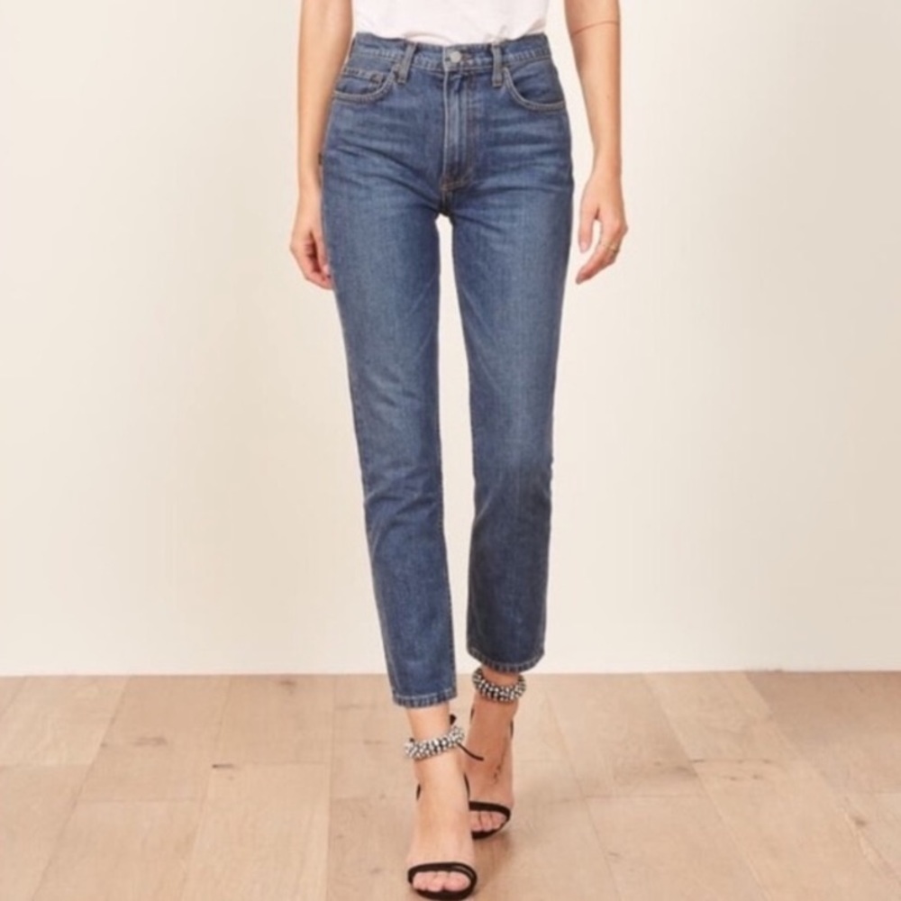 Reformation Julia high rise cigarette Baltic
